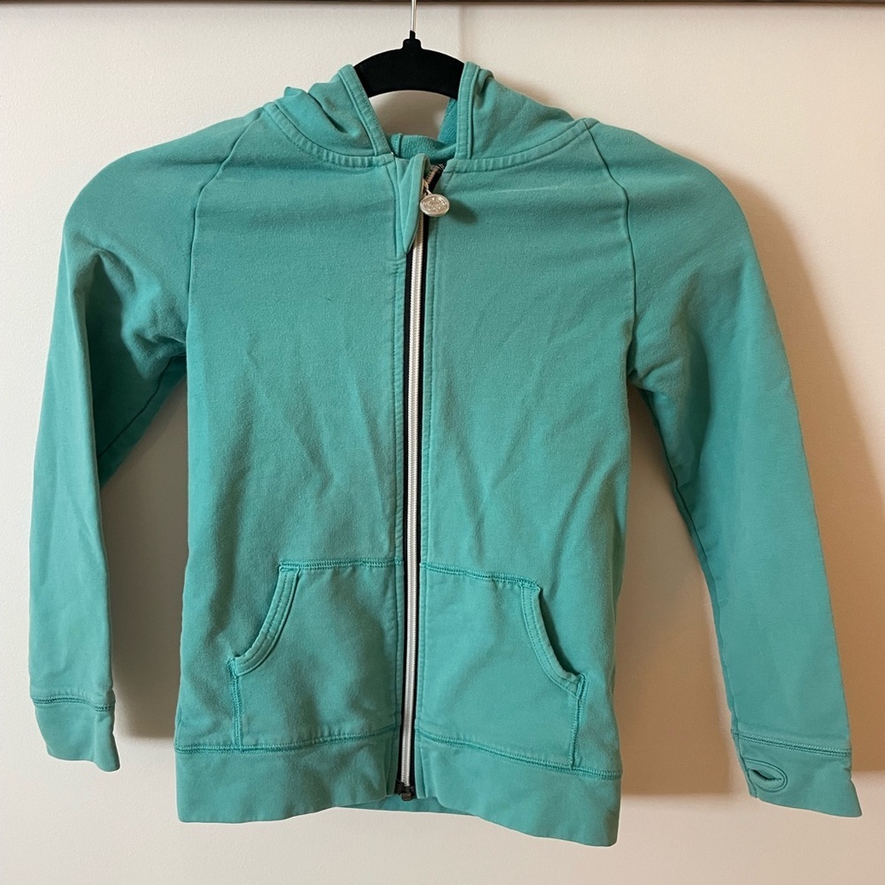 Blue Zip-Up Hoodie Sweatshirt with Hood and Long Sleeves